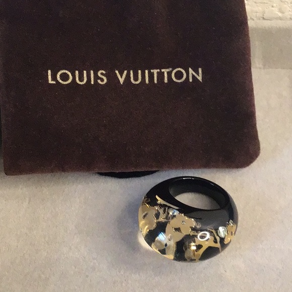 Louis Vuitton Black Inclusion Ring - Picture 2 of 10
